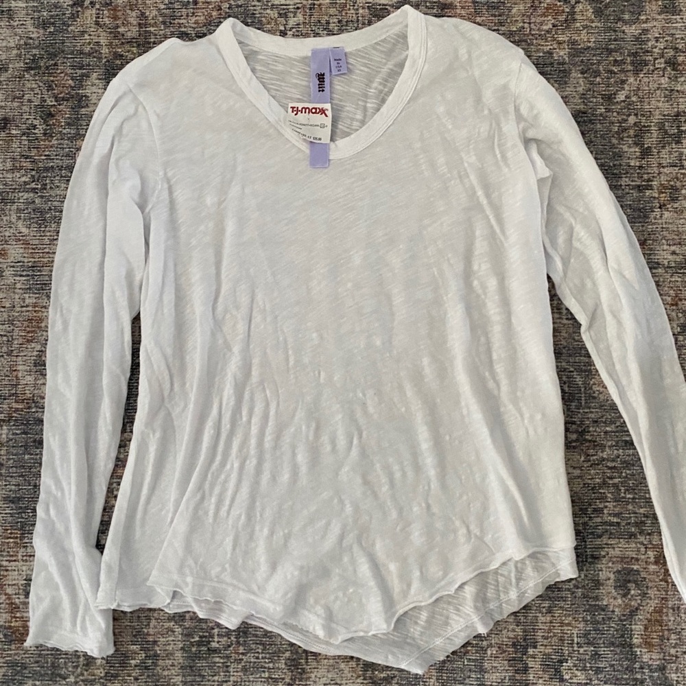 NEW with tags lightweight white long sleeve